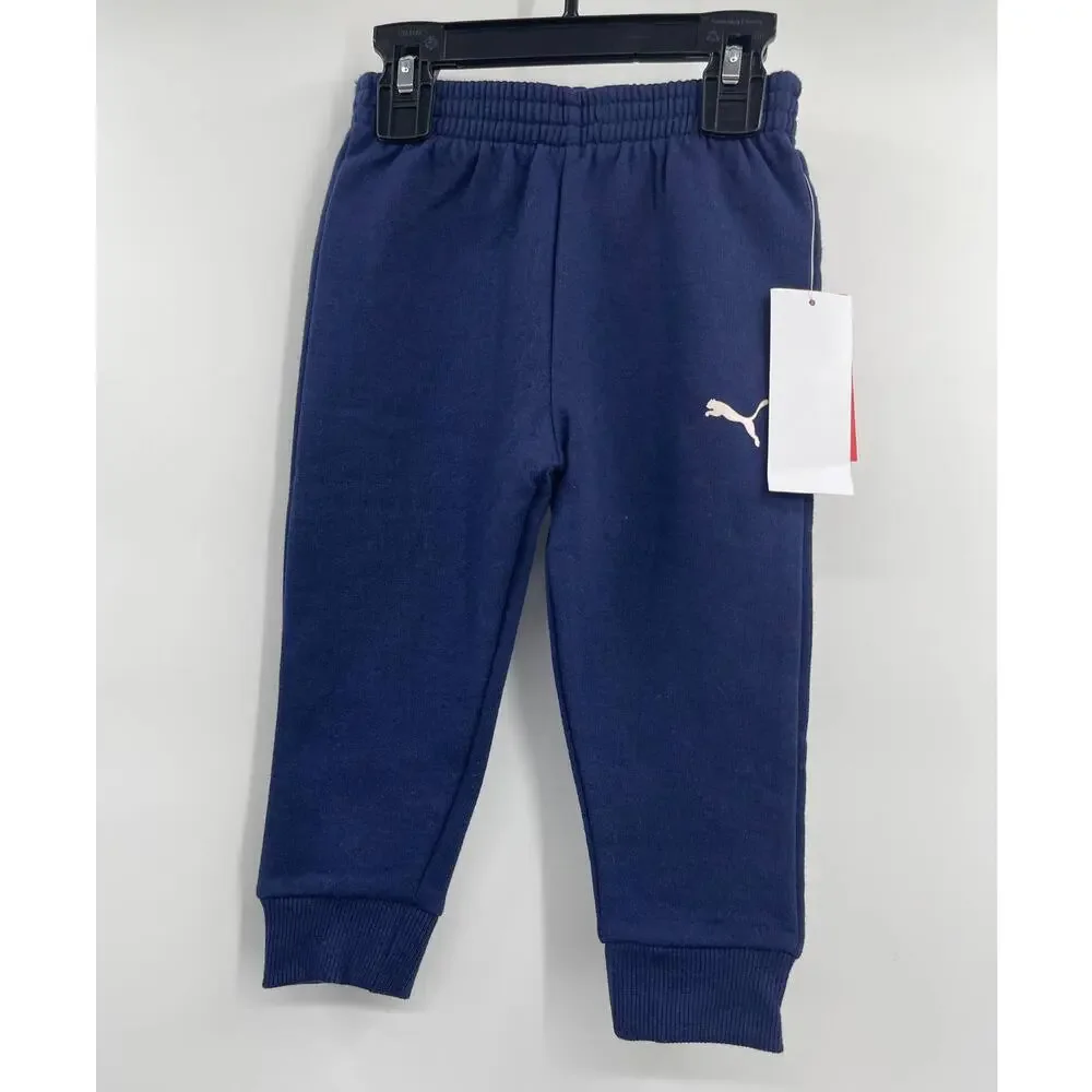 Puma Childrens Kids Girls Blue Lilac Sweatshirt Jogger Pants 2 pc Set 18 months - Picture 2 of 10